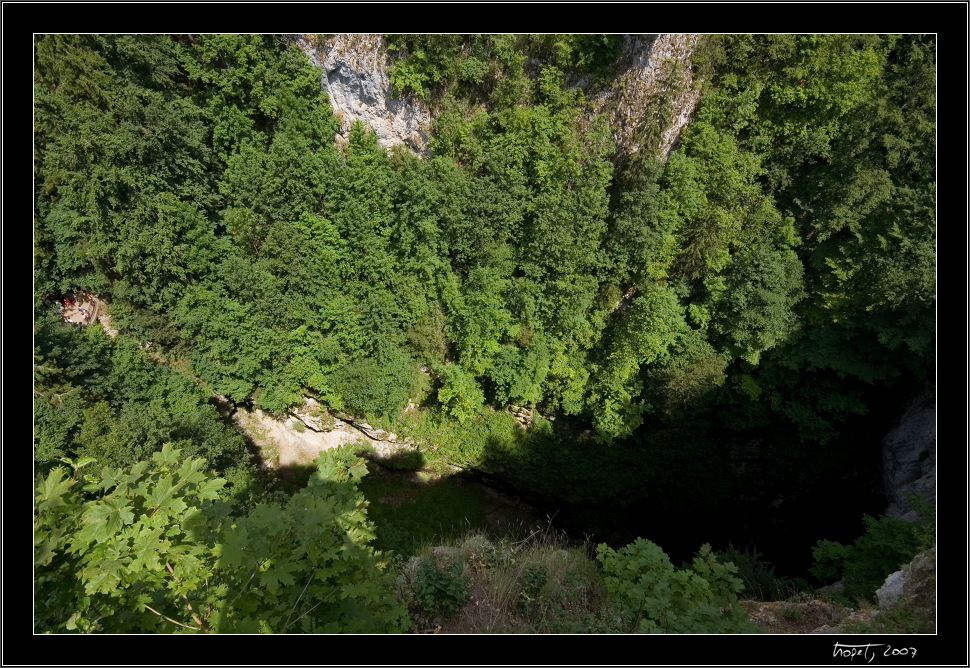 Looking down the Macocha abyss