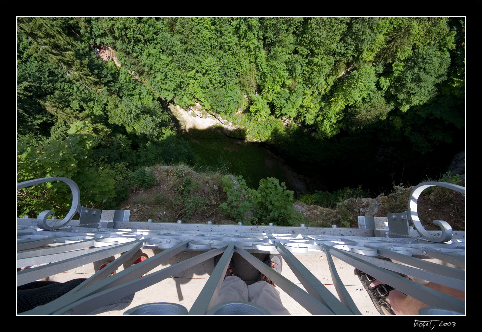 Looking down the Macocha abyss