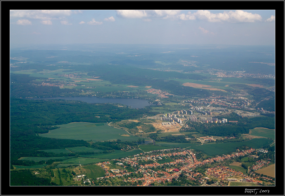 North part of Brno from above - Brno Dam, Bystrc, etc.