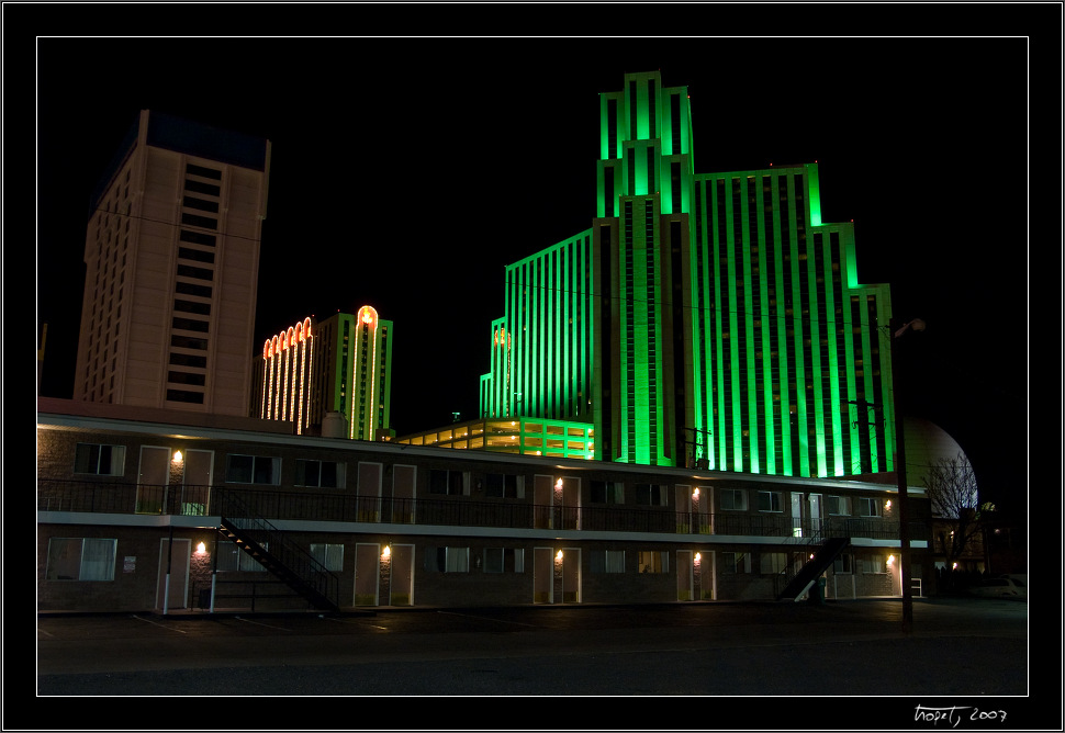 Reno downtown at night