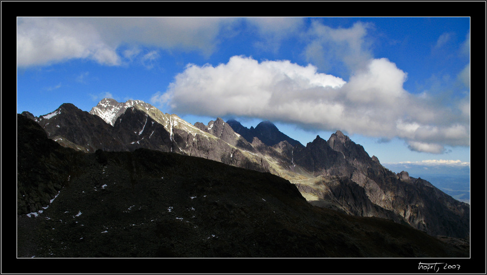 A view from Prielom to Lomnicky stit