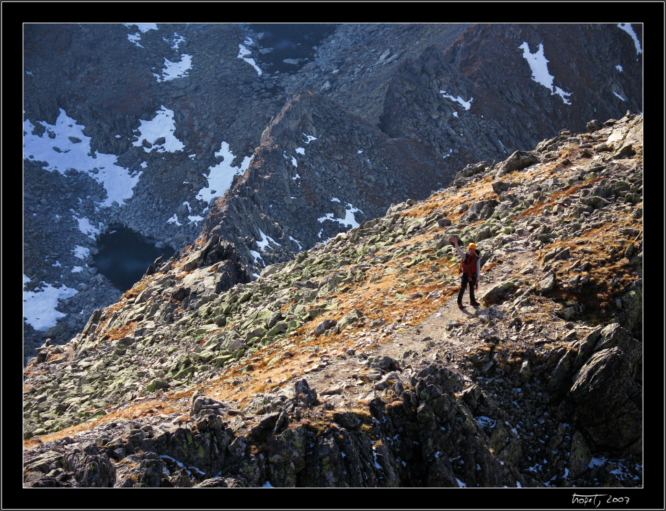 Descend using yellow tourist path from Vychodna Vysoka